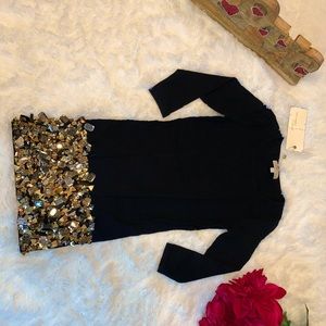 Vero Moda Classic, Short with Long Sleeve Black and Gold, (M)